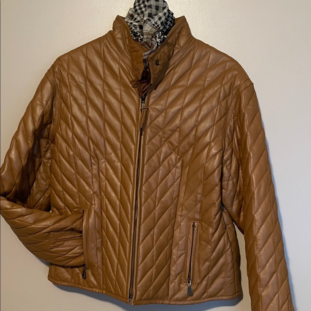 Women's Brown Quilted Puffer Jacket